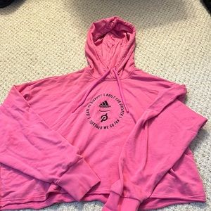 Adidas and peloton collaboration pink sweatshirt